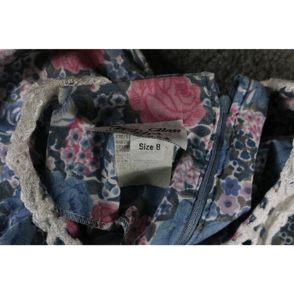 Stuart Alan Petites Dress 8 Floral Print Vintage Secretary Prairie Cottagecore - Picture 4 of 7